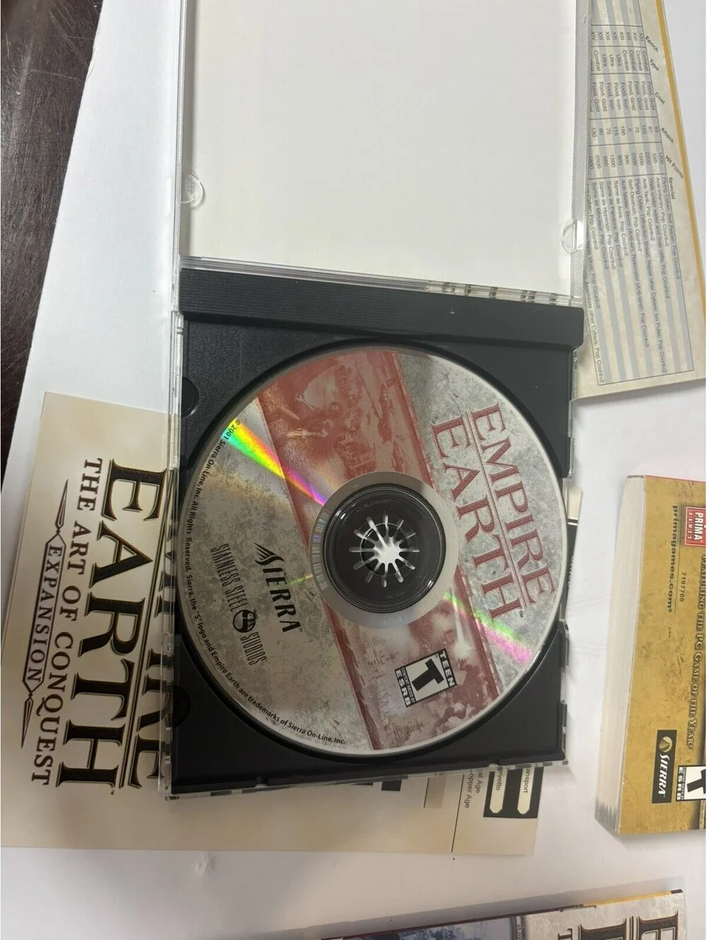 Empire Earth Gold Edition (PC, 2003) The Art Of Conquest Expansion & Guides Maps